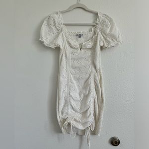 Blāshe White Embroidered Dress
